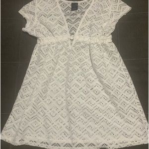White lace coverup